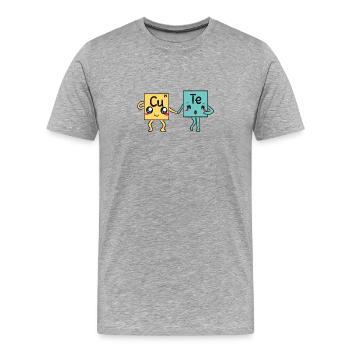Wissenschaft - Männer Premium Bio T-Shirt - Grau meliert - Vorne - Damien (186cm)