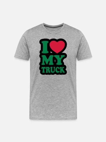 I love my truck - Men's Premium Organic T-Shirt - heather grey