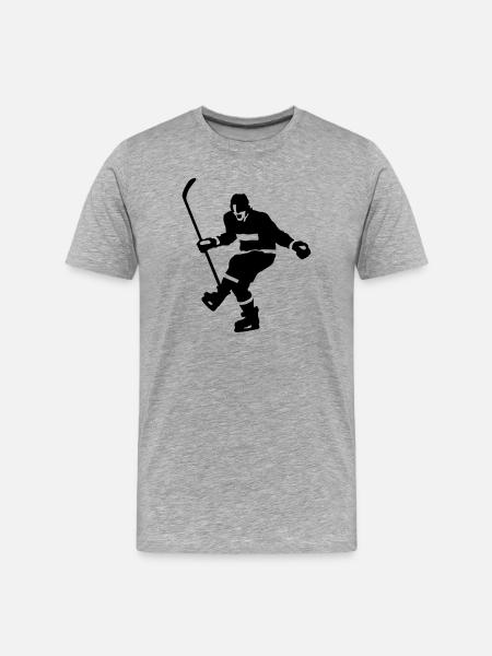 hockey goal - Men's Premium Organic T-Shirt - heather grey