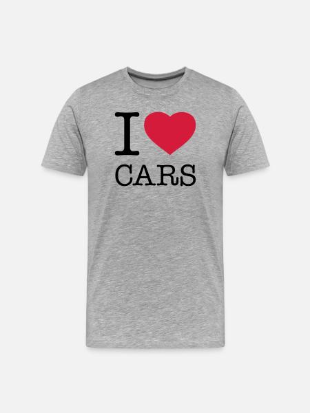J’AIME LES VOITURES Autos - T-shirt bio Premium Homme - gris chiné
