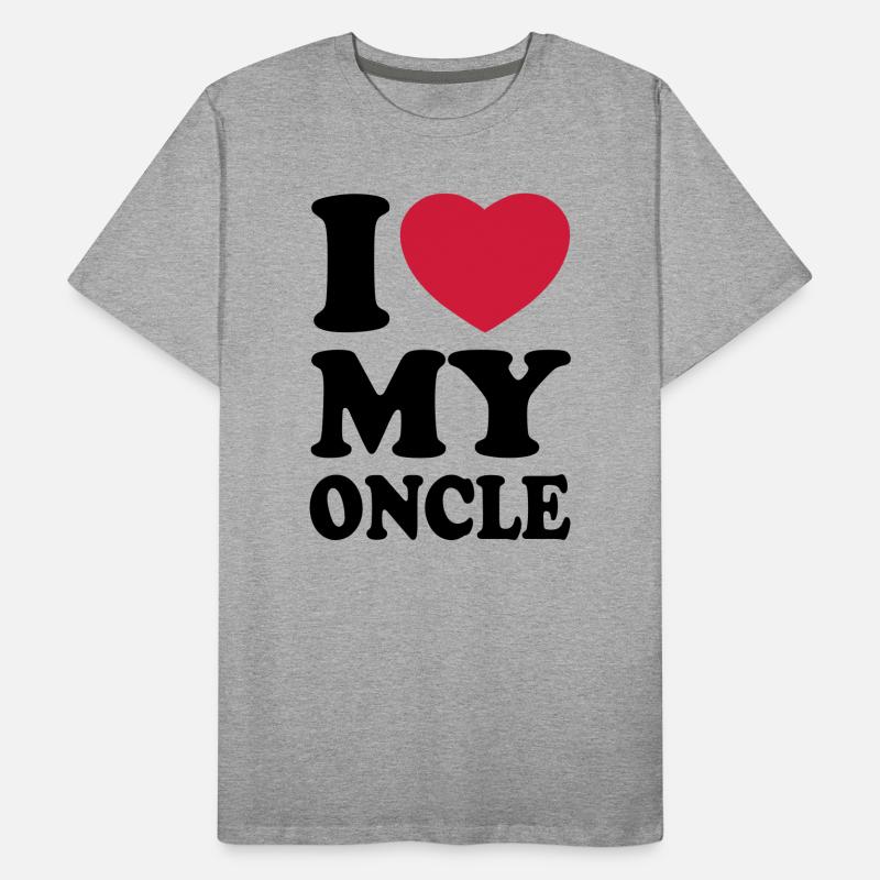 I love my oncle - J'aime mon oncle T-shirt bio Premium Homme