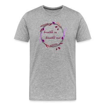 Relax - Men's Premium Organic T-Shirt - heather grey - Front - Damien (186cm)