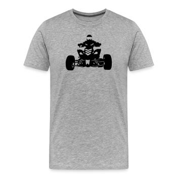 Quad - Männer Premium Bio T-Shirt - Grau meliert - Vorne - Damien (186cm)