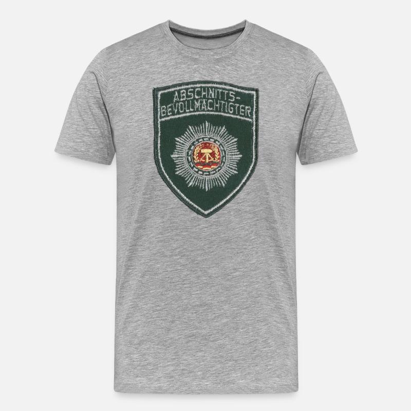 Abschnittsbevollmächtigter - Männer Premium Bio T-Shirt - Grau meliert