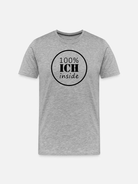 100% ich inside | Kreis - Männer Premium Bio T-Shirt - Grau meliert