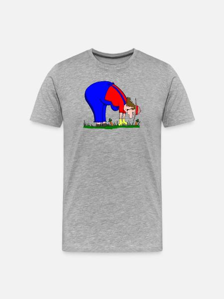 Garten - Männer Premium Bio T-Shirt - Grau meliert