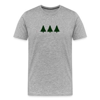 arbre de Noël - T-shirt bio Premium Homme - gris chiné - Devant - Damien (186cm)