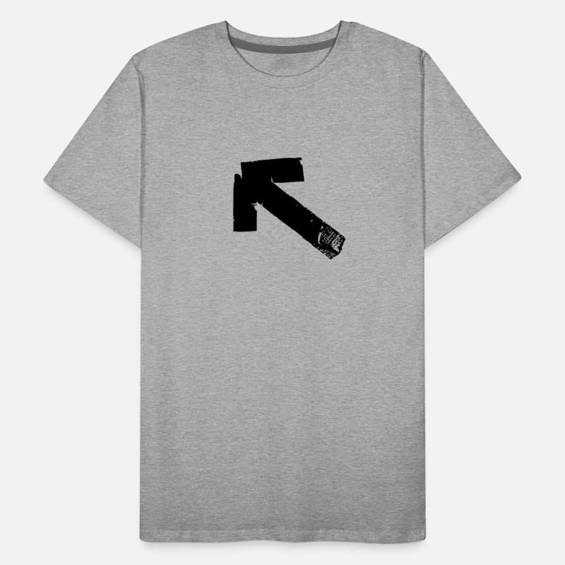 Flèche en haut à gauche - bande T-shirt bio Premium Homme