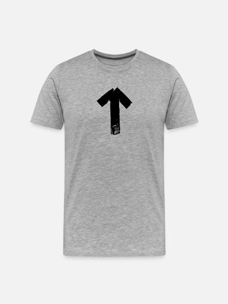 Arrow up - Men's Premium Organic T-Shirt - heather grey