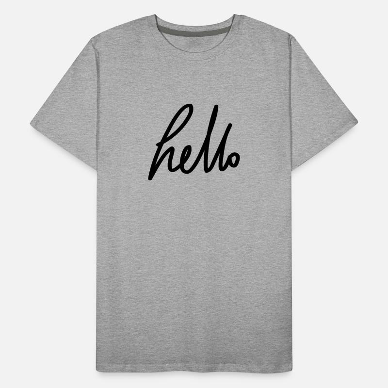 bonjour - écriture T-shirt bio Premium Homme