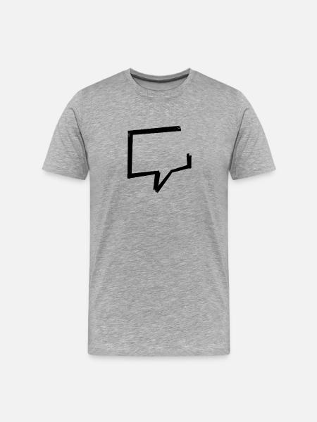Speech bubble - tape - Men's Premium Organic T-Shirt - heather grey