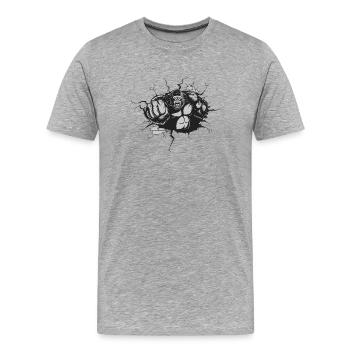 Gorilla King Kong - Men's Premium Organic T-Shirt - heather grey - Front - Damien (186cm)