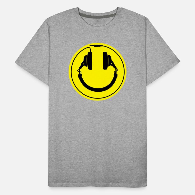 écouteurs smiley T-shirt bio Premium Homme
