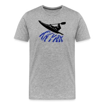 kayak - T-shirt bio Premium Homme - gris chiné - Devant - Damien (186cm)