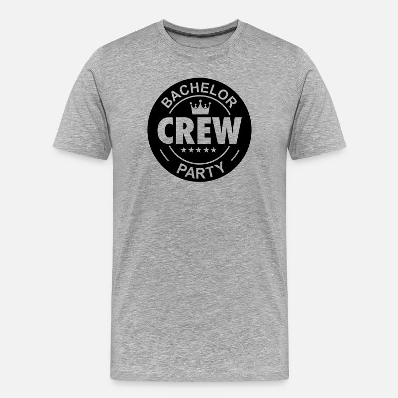 junggeselle bachelor party - Männer Premium Bio T-Shirt - Grau meliert