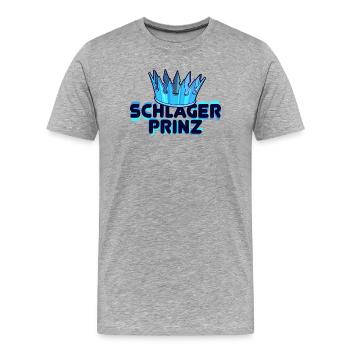 Schlager Prinz Schlagerprinz folk music statement - Men's Premium Organic T-Shirt - heather grey - Front - Damien (186cm)