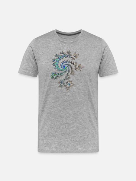 Almond Bread Fractal - Men's Premium Organic T-Shirt - heather grey