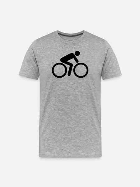 biker cyclist - Men's Premium Organic T-Shirt - heather grey