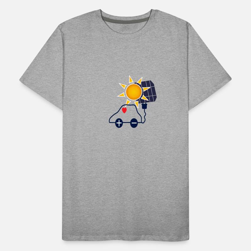 Solar Power Car with Solar Panel Men's Premium Organic T-Shirt
