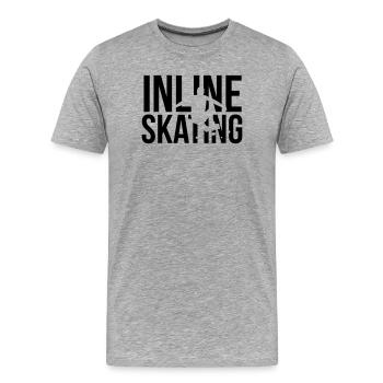 inline skating - Men's Premium Organic T-Shirt - heather grey - Front - Damien (186cm)