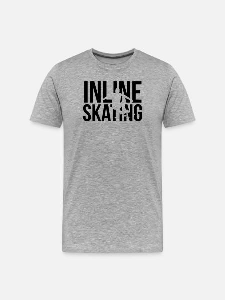 inline skating - Men's Premium Organic T-Shirt - heather grey