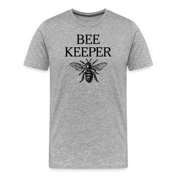 Beekeeper - Men's Premium Organic T-Shirt - heather grey - Front - Damien (186cm)