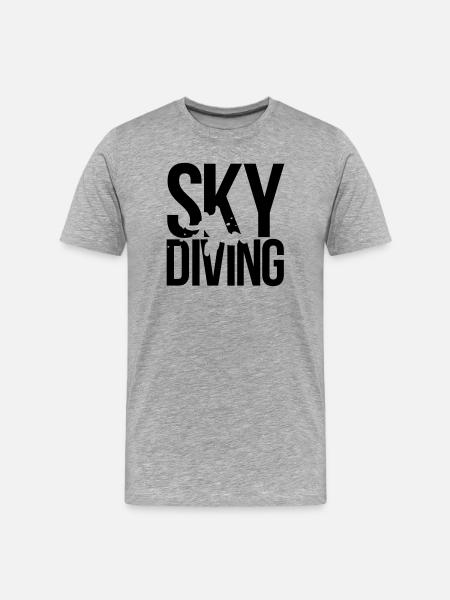 skydiving - Men's Premium Organic T-Shirt - heather grey