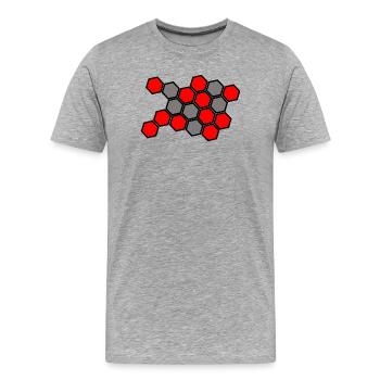HONEYCOMBS - Men's Premium Organic T-Shirt - heather grey - Front - Damien (186cm)
