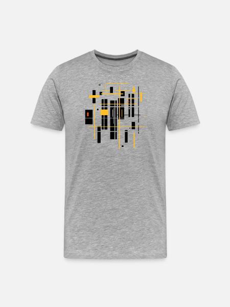 Architecture minimal landscape - Men's Premium Organic T-Shirt - heather grey
