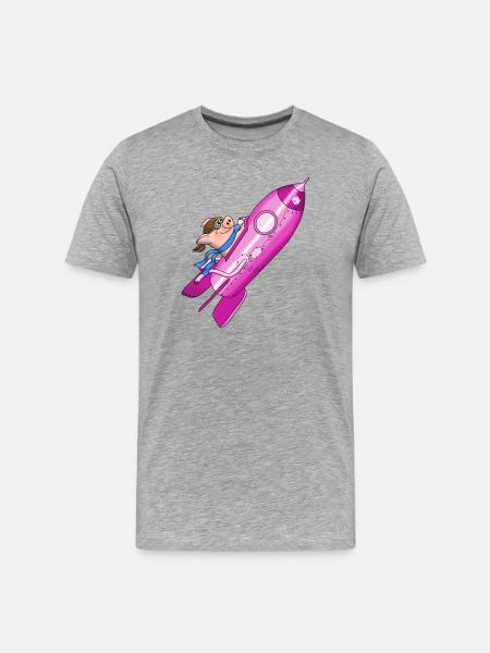 rocket - Men's Premium Organic T-Shirt - heather grey