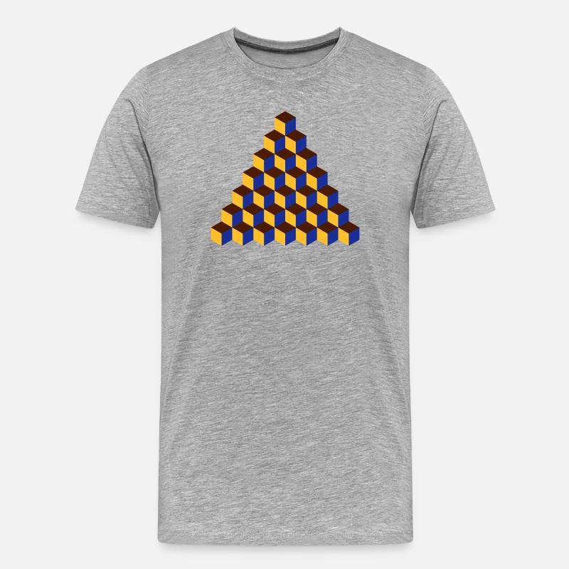 Muster (7) - Männer Premium Bio T-Shirt - Grau meliert