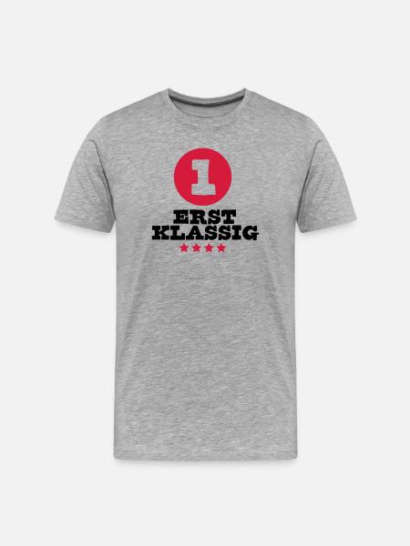 schoolchild sports einschulung - Men's Premium Organic T-Shirt - heather grey