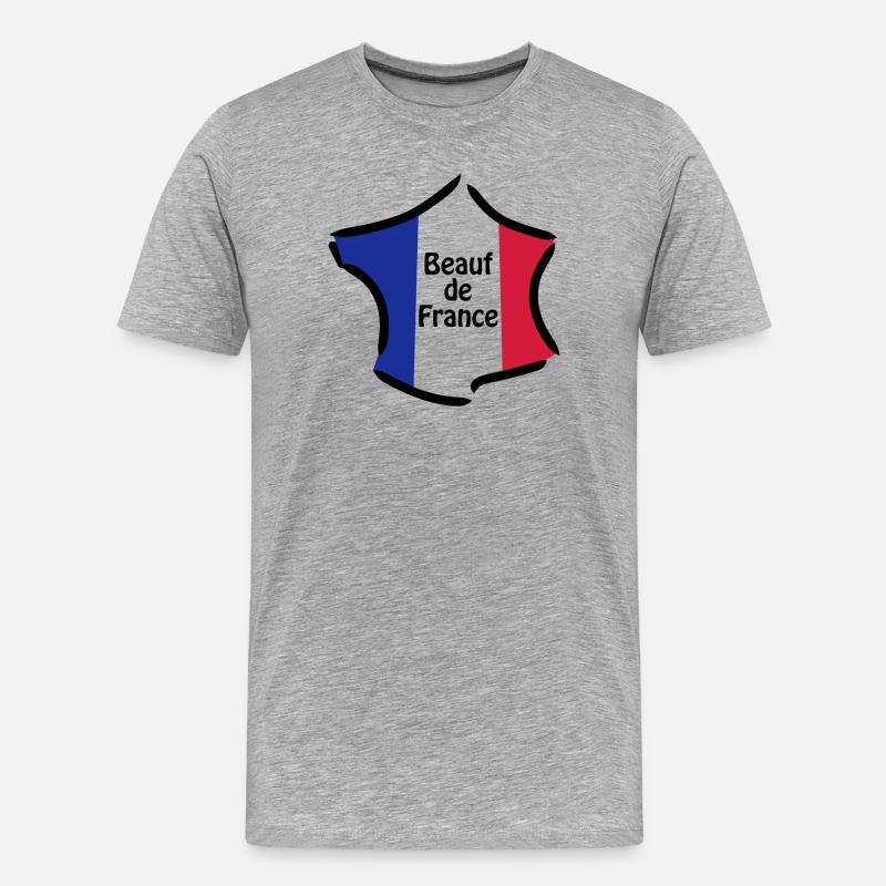 Redneck Frankreich - Männer Premium Bio T-Shirt - Grau meliert