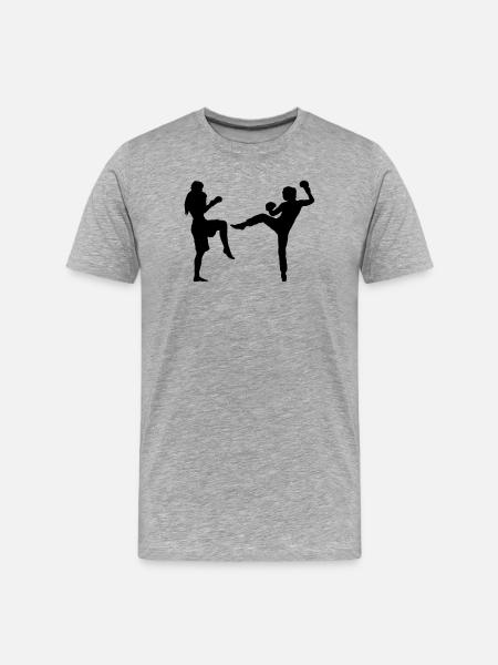 fight_girls - Men's Premium Organic T-Shirt - heather grey