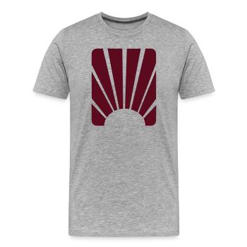 Sun - Men's Premium Organic T-Shirt - heather grey - Front - Damien (186cm)