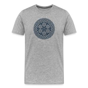 Torus, Sacred Geometry - Men's Premium Organic T-Shirt - heather grey - Front - Damien (186cm)