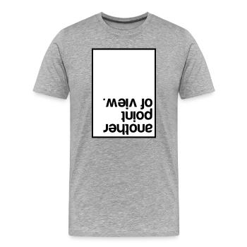 Another point of view - Men's Premium Organic T-Shirt - heather grey - Front - Damien (186cm)