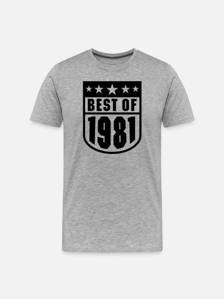 Best of 1981 - Men's Premium Organic T-Shirt - heather grey