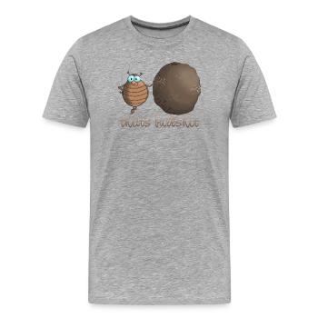 Mistkäfer "thats bullshit" - Männer Premium Bio T-Shirt - Grau meliert - Vorne - Damien (186cm)