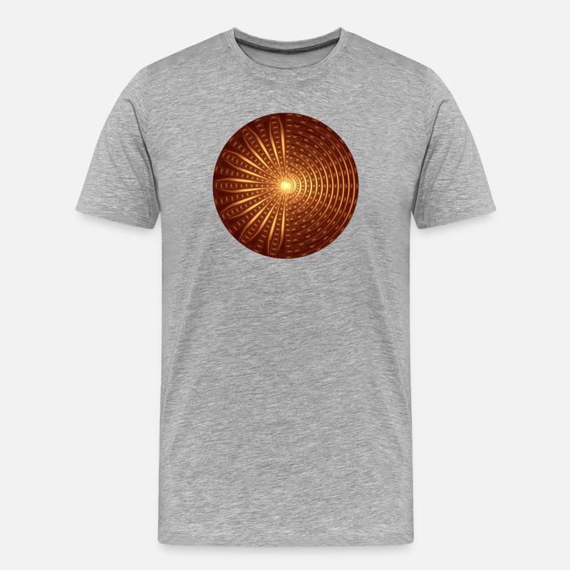 Mandala der Erdung Shirt - Männer Premium Bio T-Shirt - Grau meliert