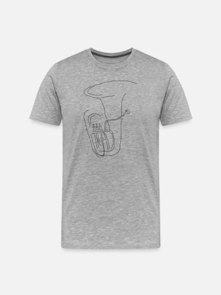 tuba - T-shirt bio Premium Homme - gris chiné