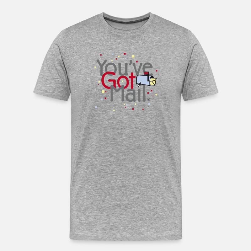 Sie haben Post - Männer Premium Bio T-Shirt - Grau meliert