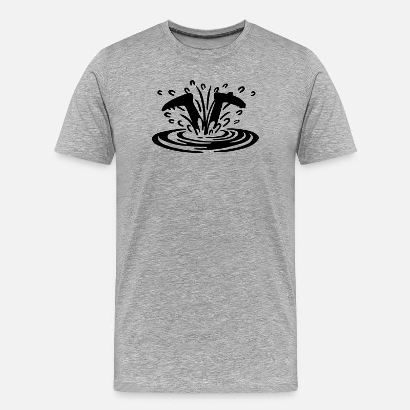 Taucher - Männer Premium Bio T-Shirt - Grau meliert