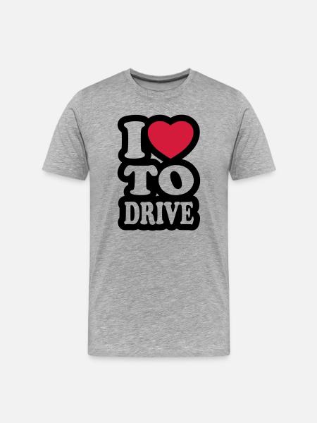 I love to drive - Men's Premium Organic T-Shirt - heather grey