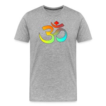 Chinese characters - Men's Premium Organic T-Shirt - heather grey - Front - Damien (186cm)