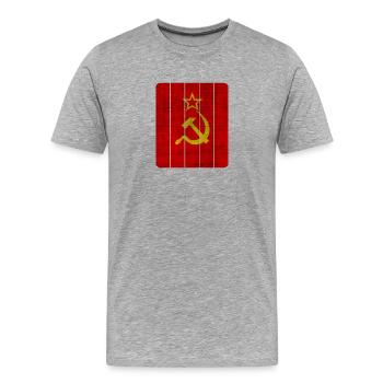USSR Beam Vintage Design / Gift Communism - Men's Premium Organic T-Shirt - heather grey - Front - Damien (186cm)