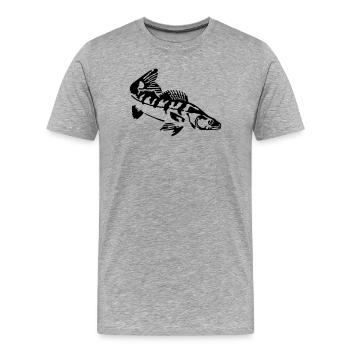 Zander - Männer Premium Bio T-Shirt - Grau meliert - Vorne - Damien (186cm)