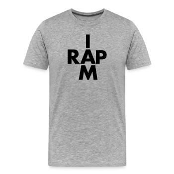 Hip hop rap - Men's Premium Organic T-Shirt - heather grey - Front - Damien (186cm)