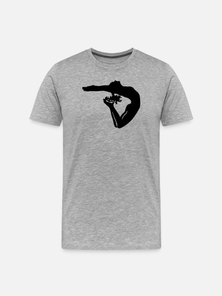 Gymnastics - Männer Premium Bio T-Shirt - Grau meliert