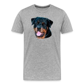 Rotti - T-shirt bio Premium Homme - gris chiné - Devant - Damien (186cm)